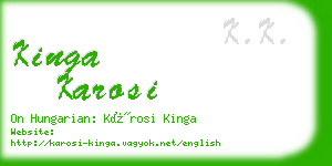 kinga karosi business card